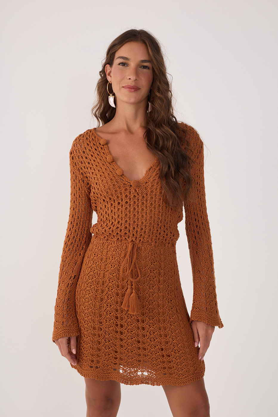 Knit Vintage Buttons Dress