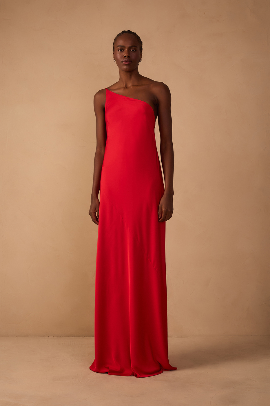 Satin Cowl Neck Dress