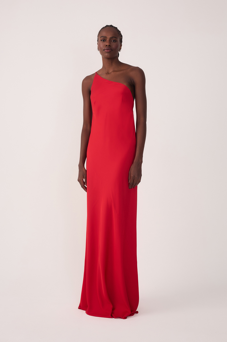 Satin Cowl Neck Dress