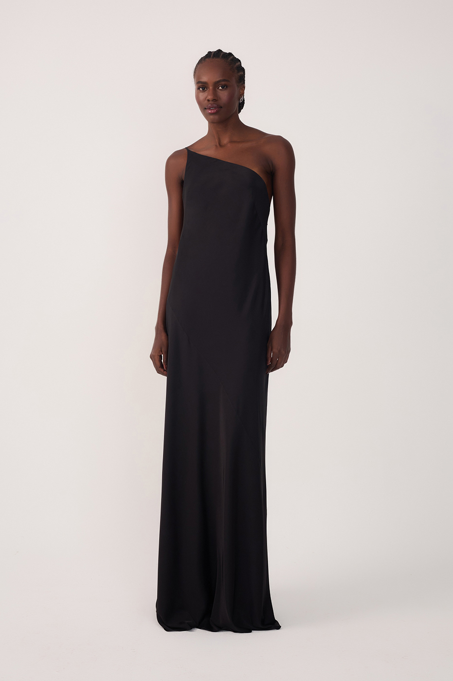Satin Cowl Neck Dress