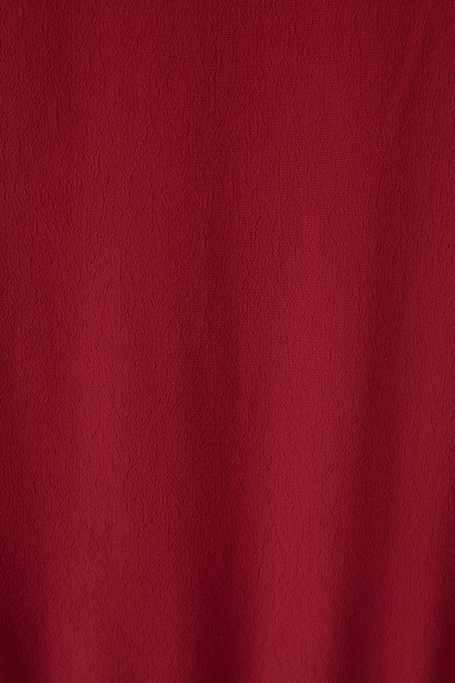 Red Crepe Shoulder Tie Slit Maxi Dress