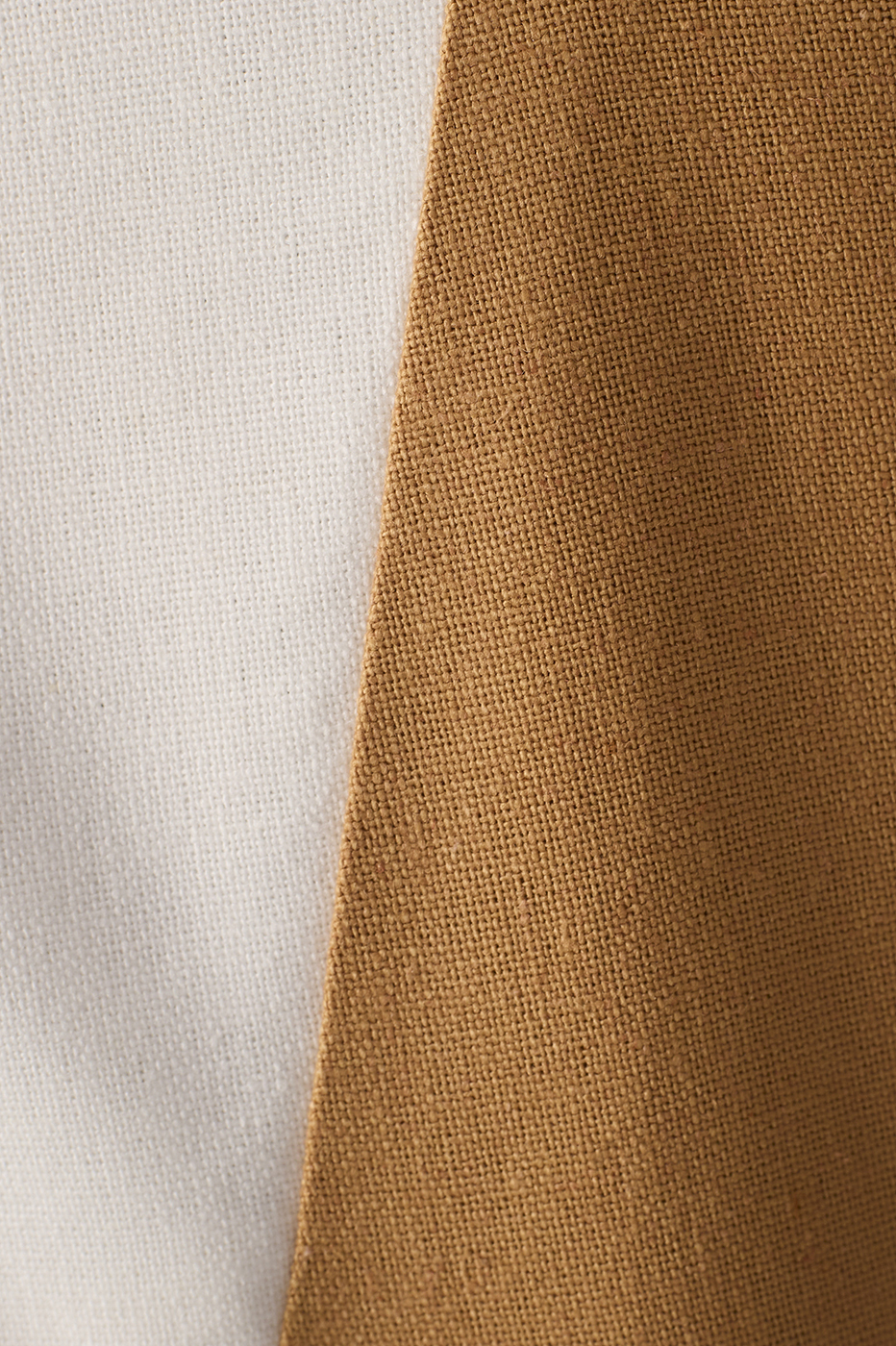 Beige Cut-Out Side Slit Linen Midi Dress