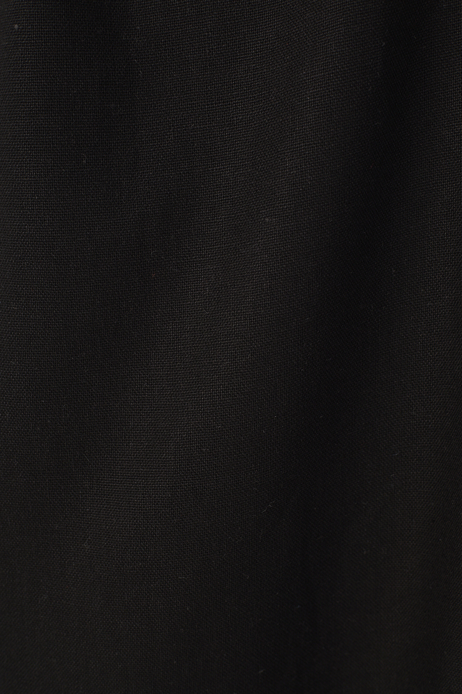 Black Ruffle Back Linen Mini Dress
