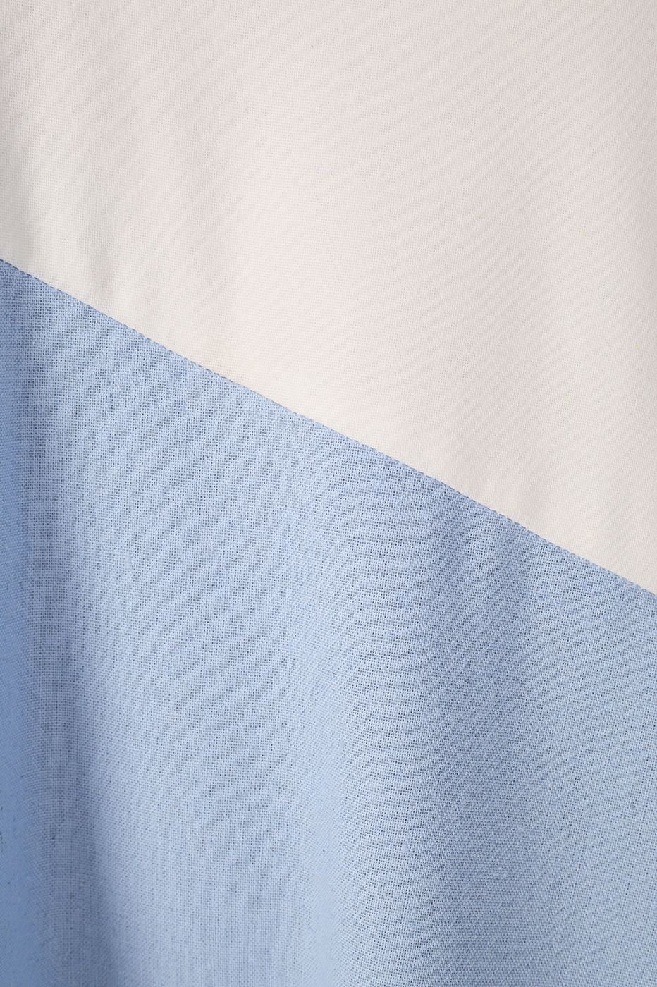 Blue Bicolor One Shoulder Linen Maxi Dress