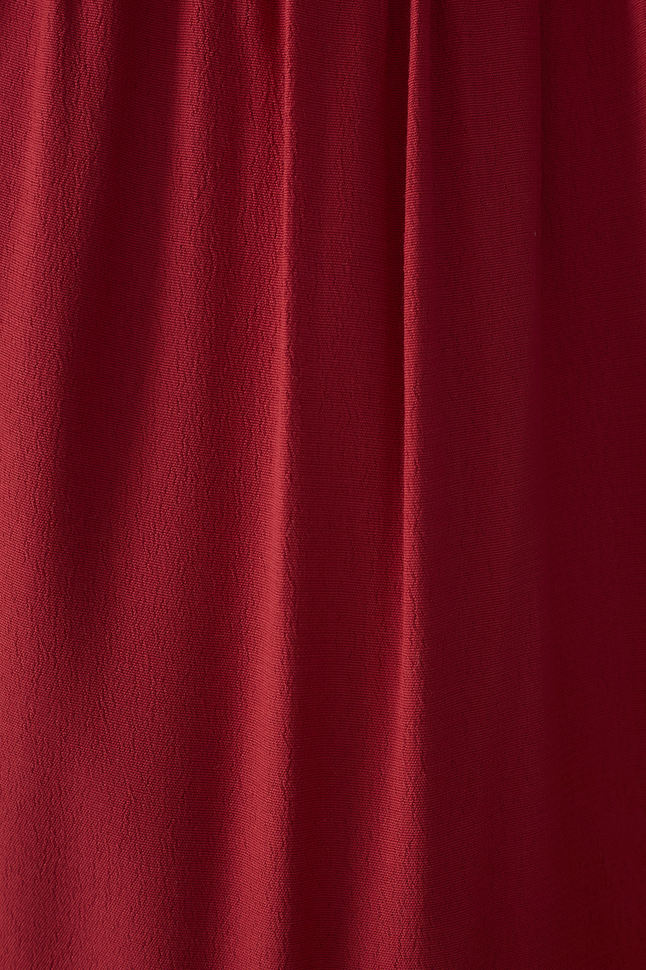 Red Tiered Sleeveless Crepe Maxi Dress