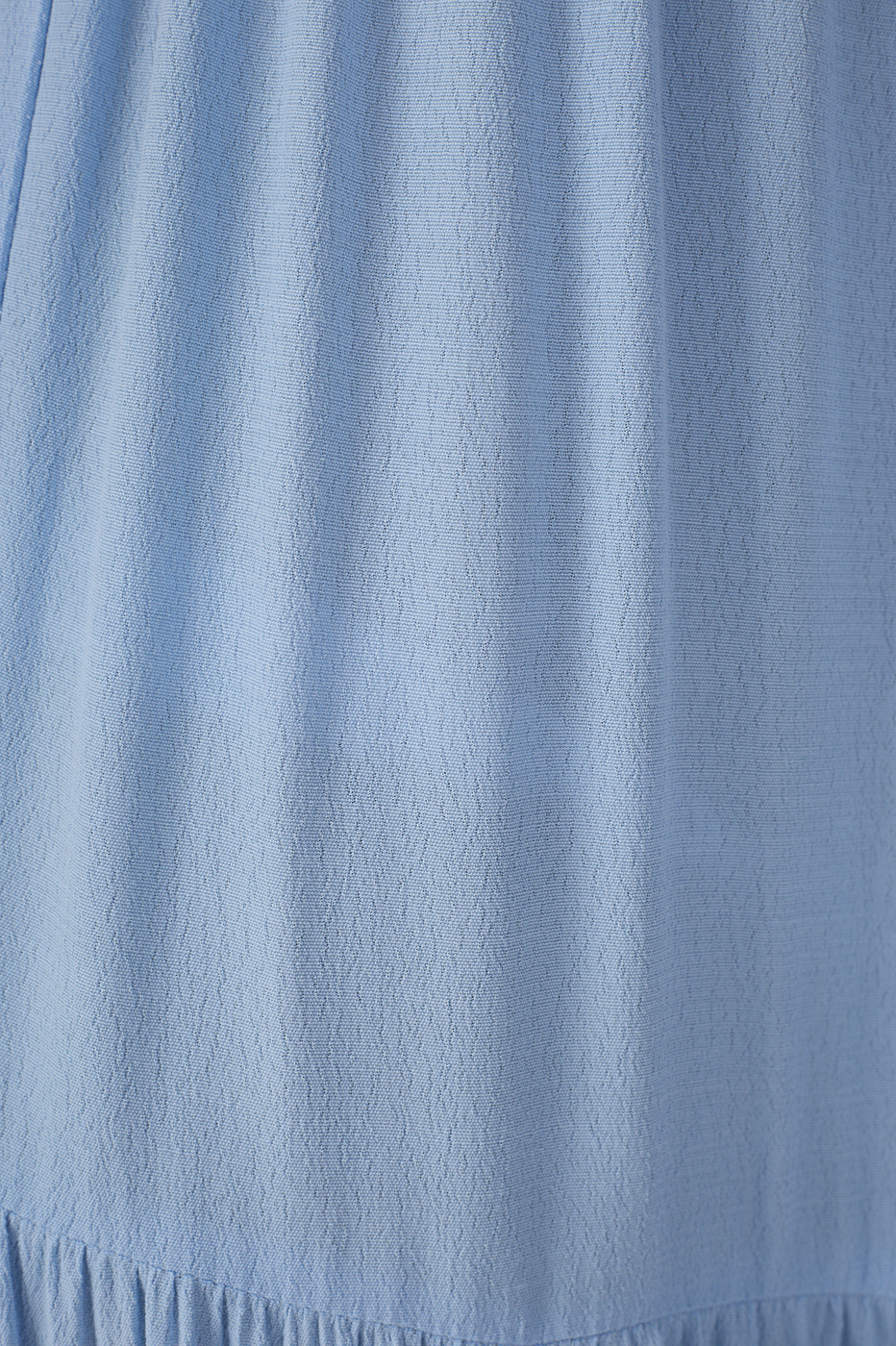 Blue Tiered Crepe Ruched Bust Midi Dress