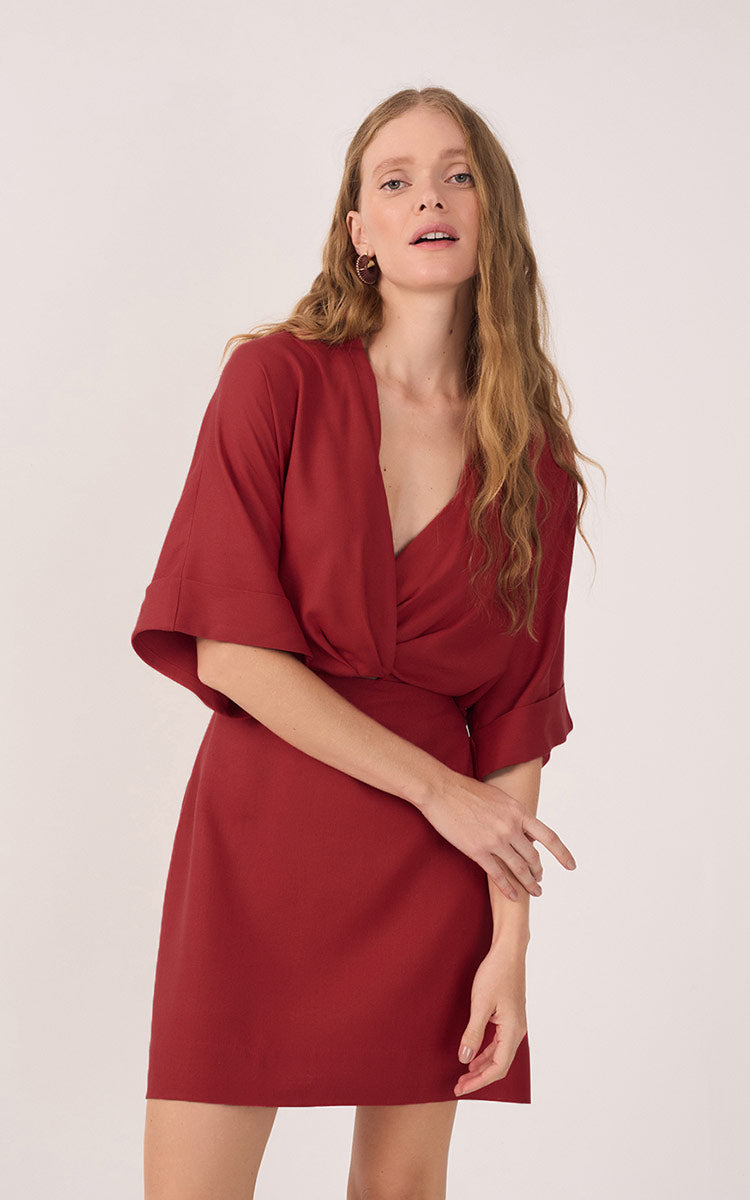 Short Linen Sleeve Dress