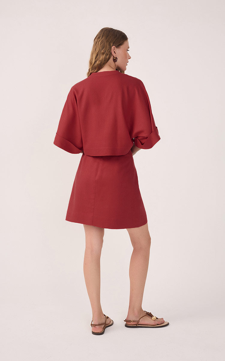 Short Linen Sleeve Dress