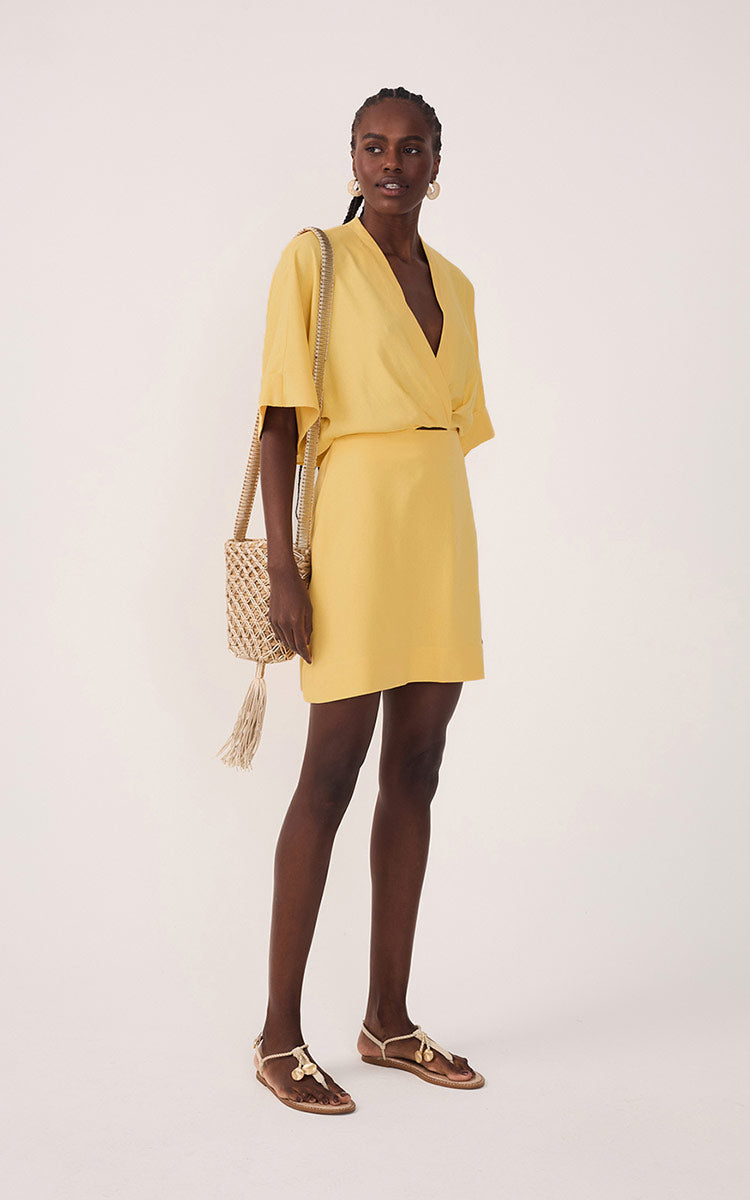 Short Linen Sleeve Dress