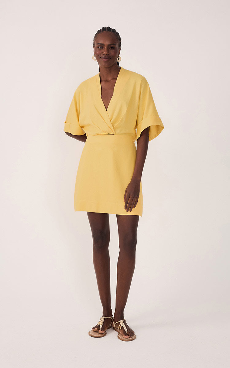 Short Linen Sleeve Dress