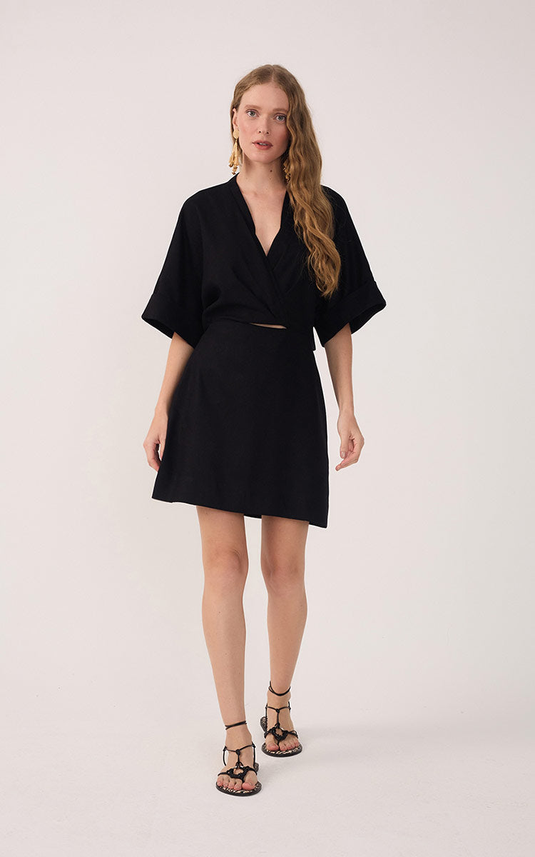 Short Linen Sleeve Dress