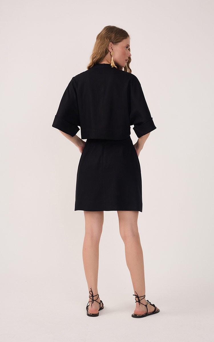 Short Linen Sleeve Dress