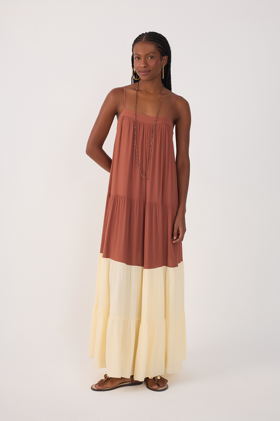 Crepe Long Sleeve Dress