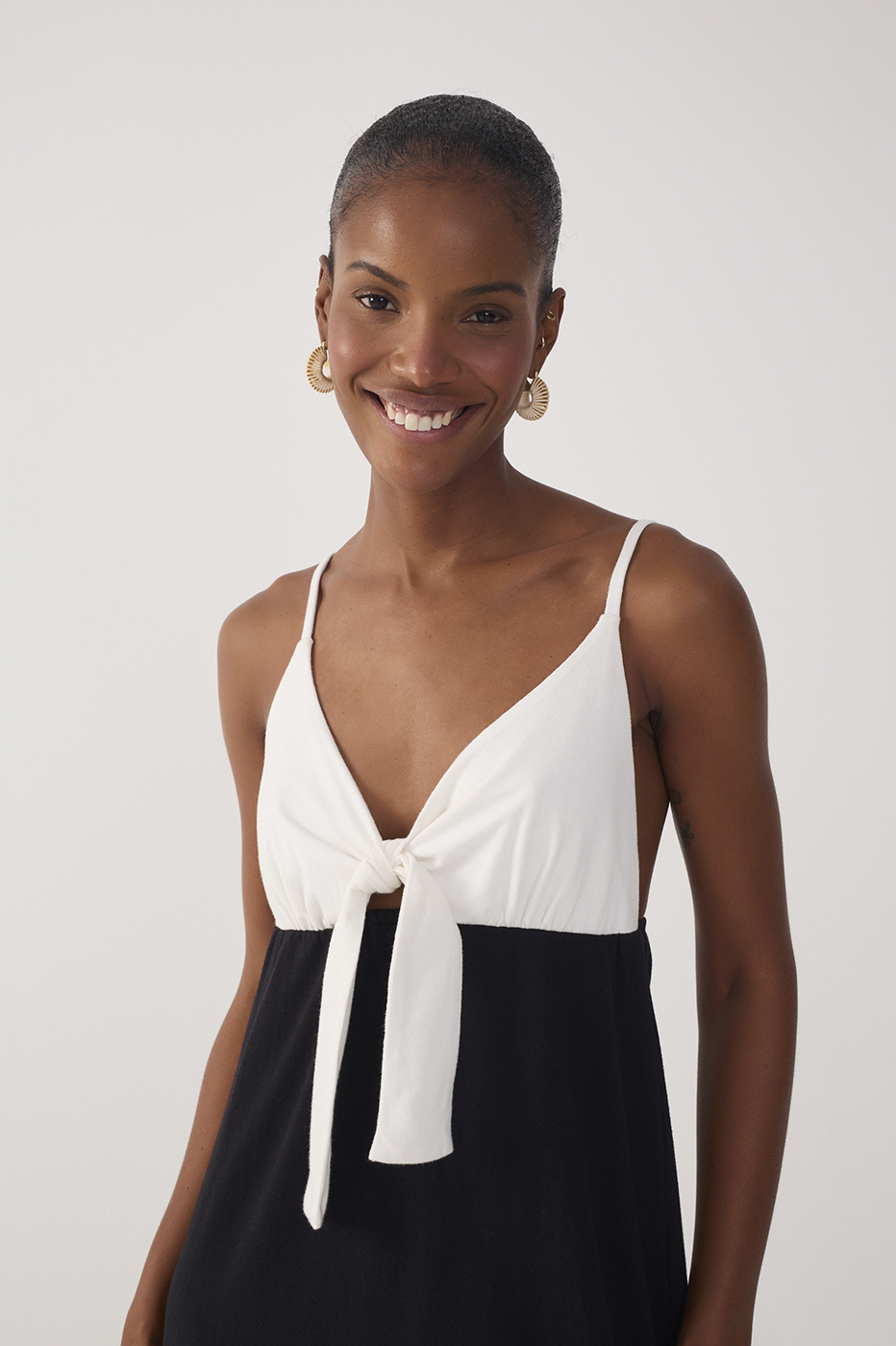 Black Embroidered Side Slit Maxi Dress