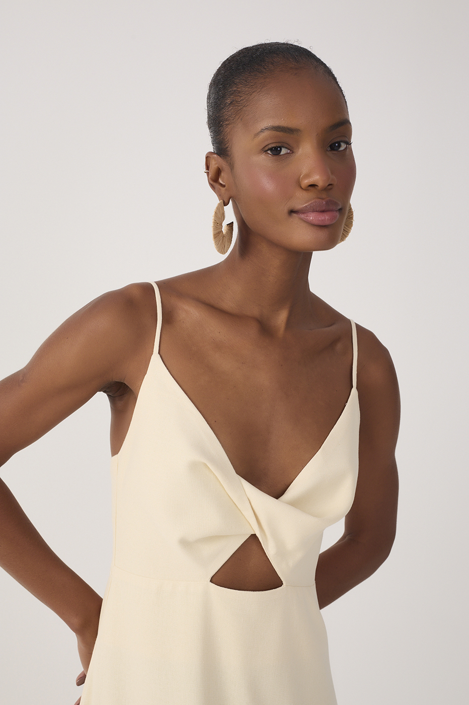 Cropped Solar Dance Embroidered Dress