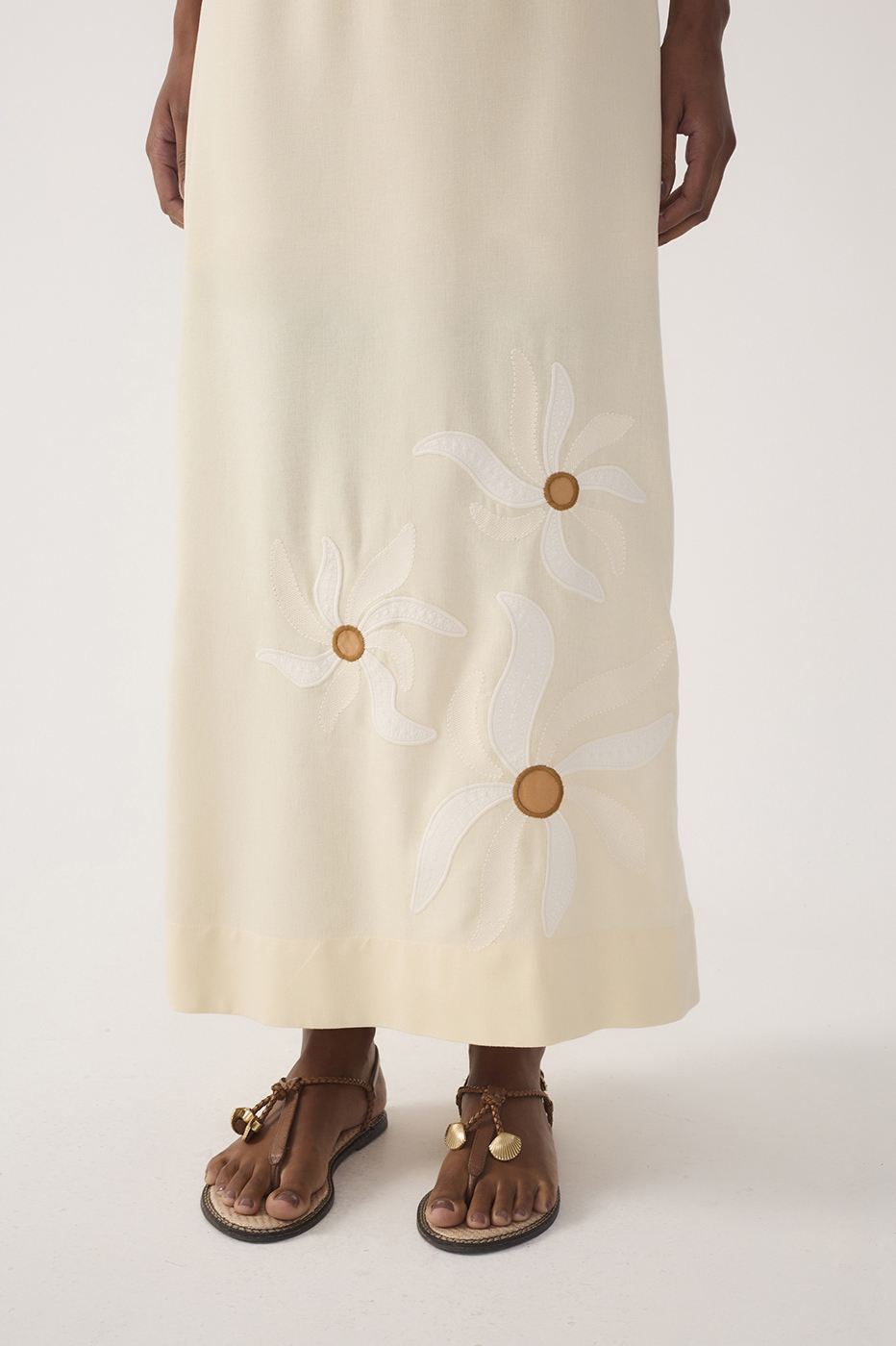 Cropped Solar Dance Embroidered Dress