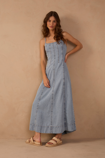 Denim Cut Out Dress