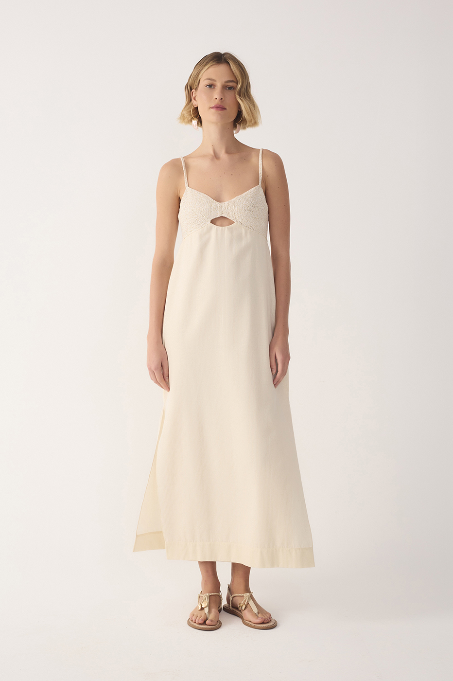 Cropped Crochet-Bust Dress