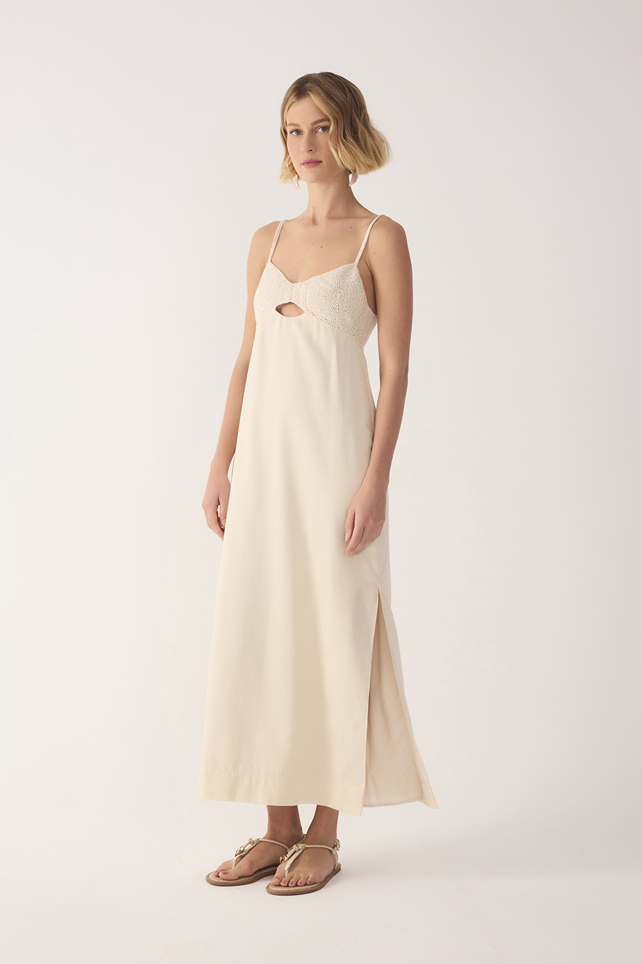 Cropped Crochet-Bust Dress