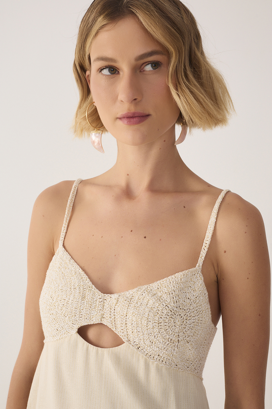 Cropped Crochet-Bust Dress