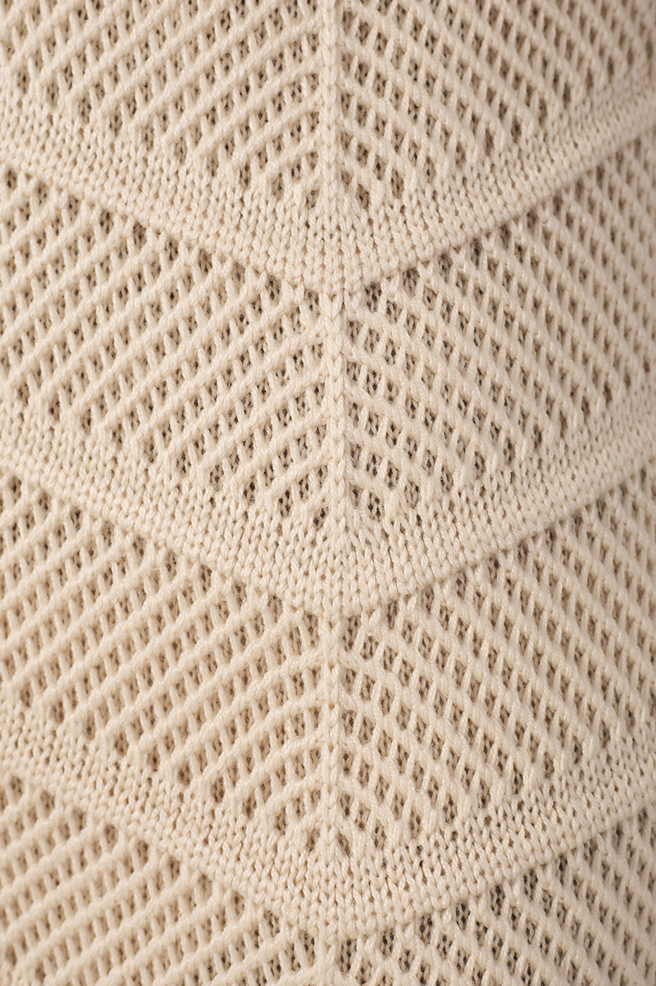 Beige V Neck Knit Midi Dress