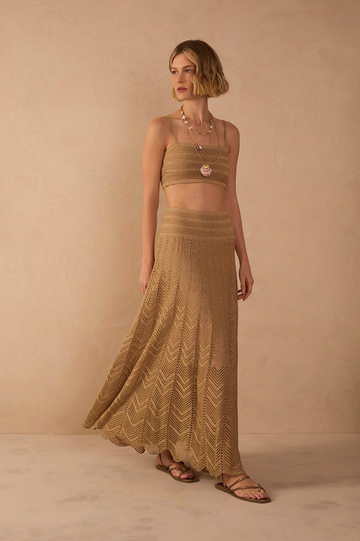 Lurex Knit Skirt Dress