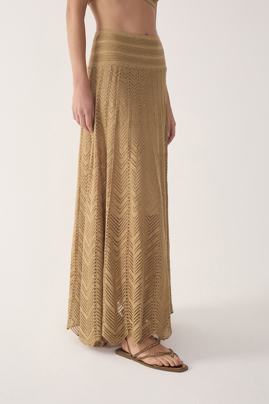 Lurex Knit Skirt Dress
