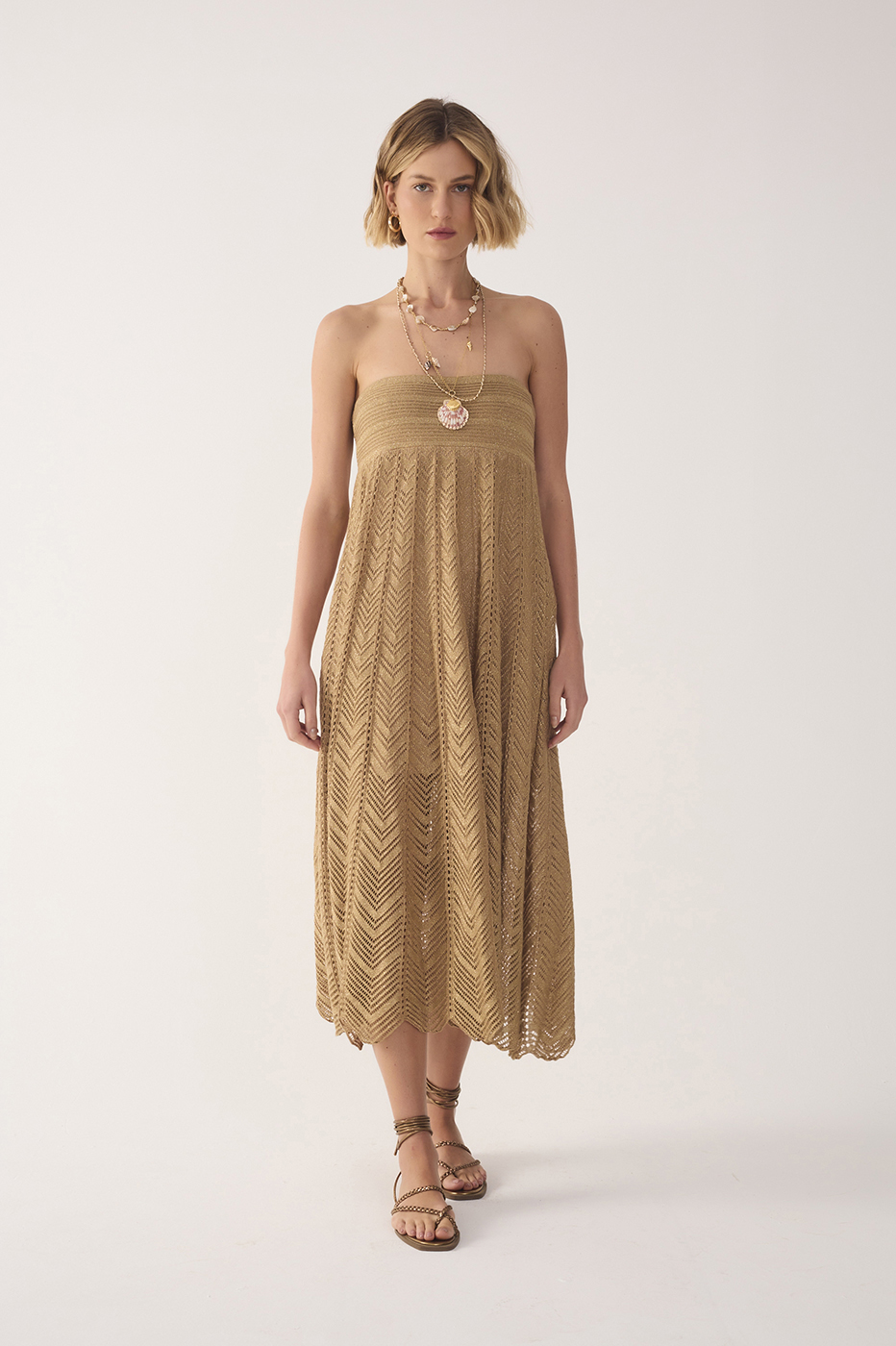 Lurex Knit Skirt Dress