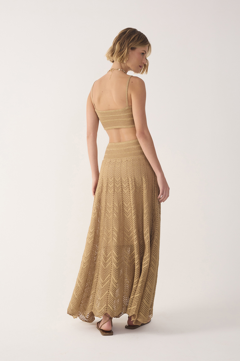 Lurex Knit Skirt Dress