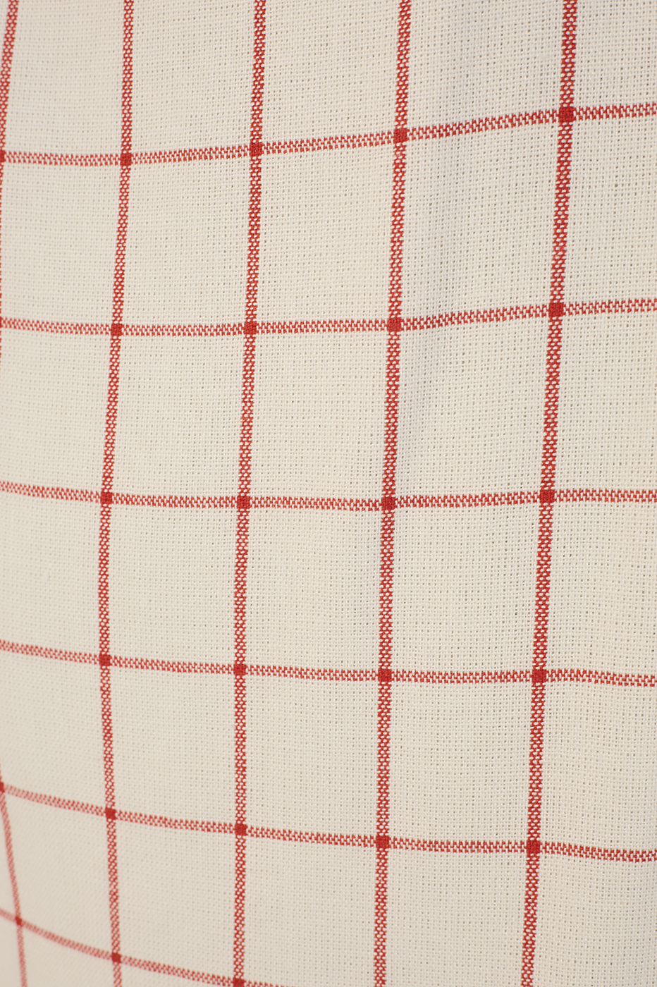 Short Linen Checkered Dress