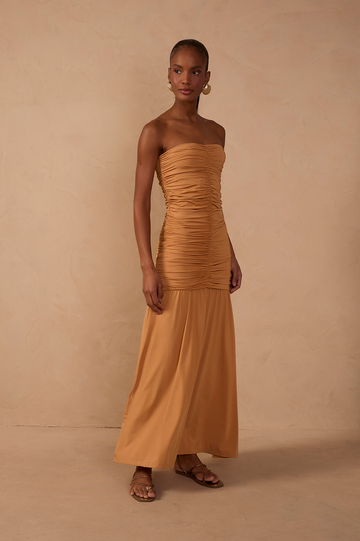 Handleless Frayed Jersey Dress