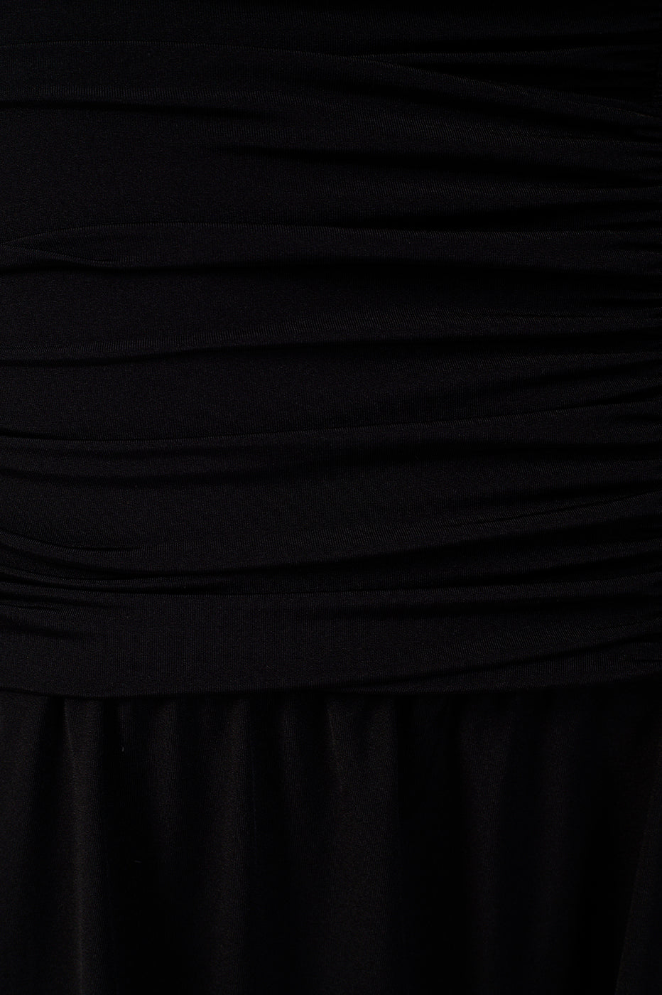 Strapless Frayed Jersey Dress