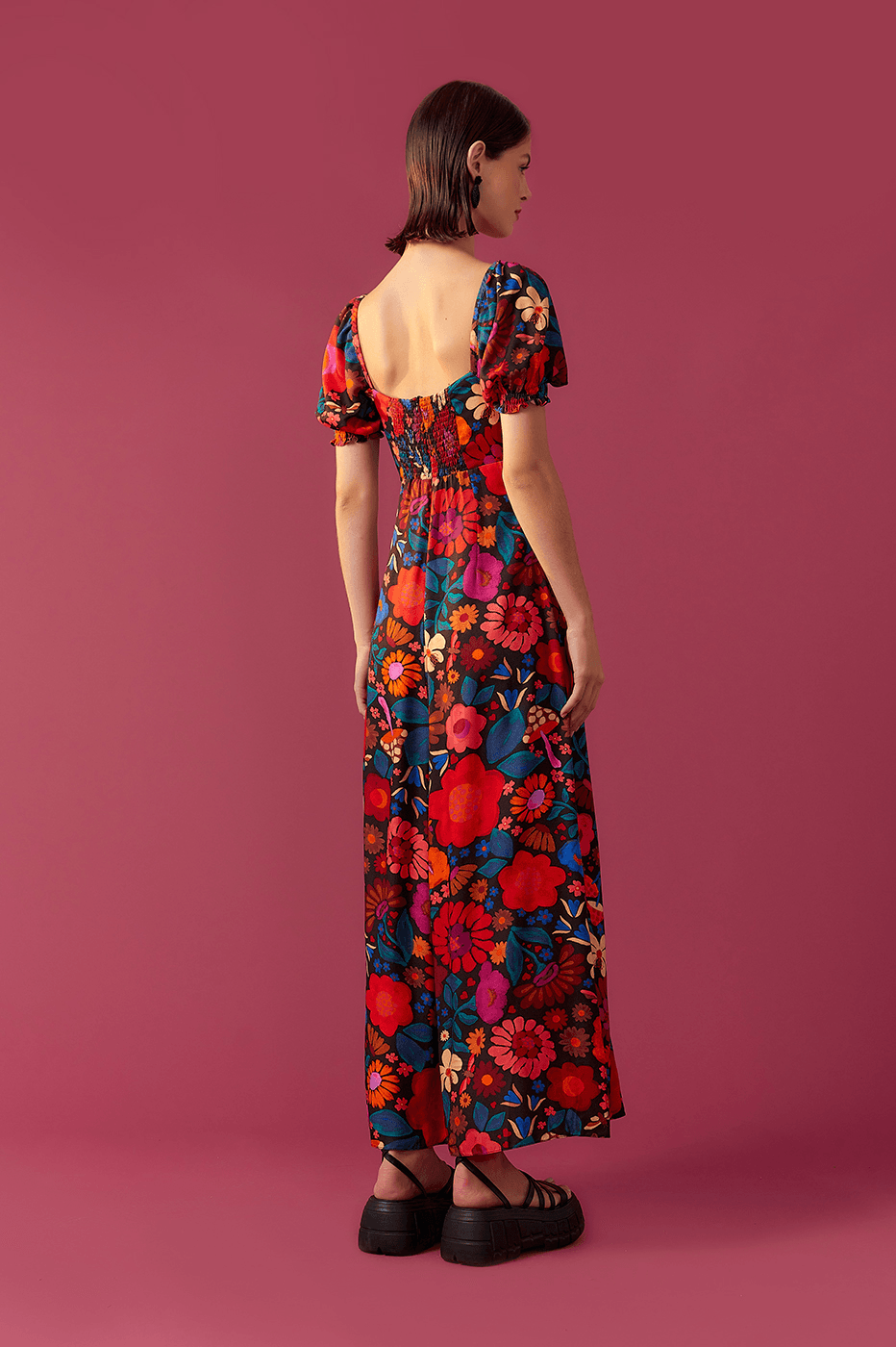 Cropped Alice Print Dress