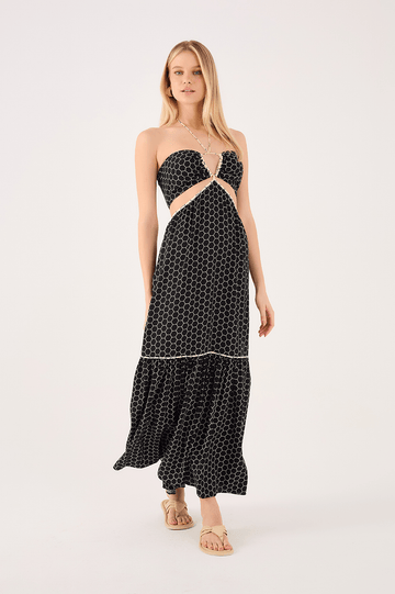 Mel Print Long Dress