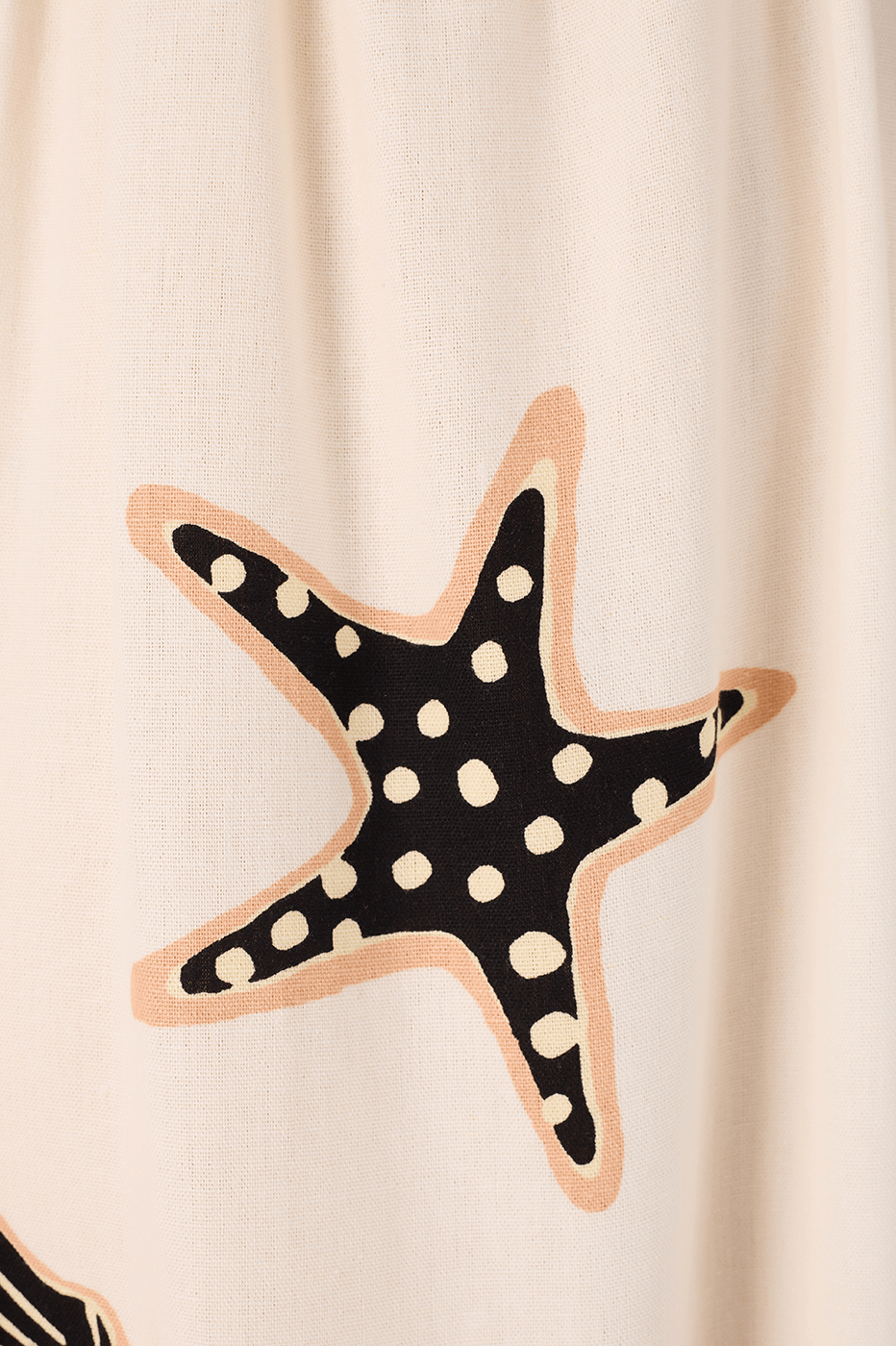 Cropped Linen Marinha Print Dress