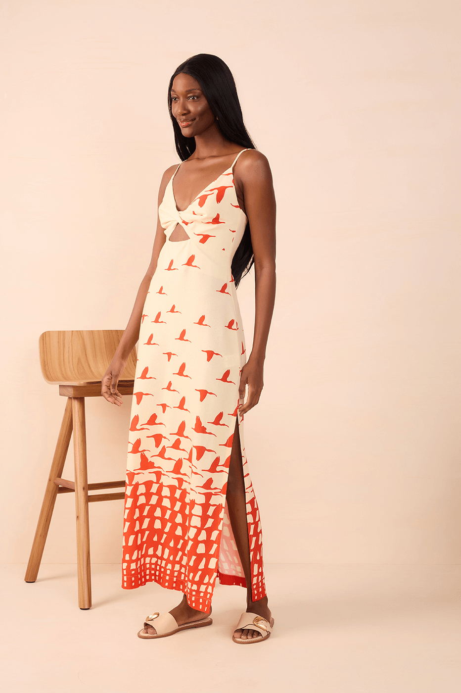 Guar¨¢s Print Linen Midi Dress