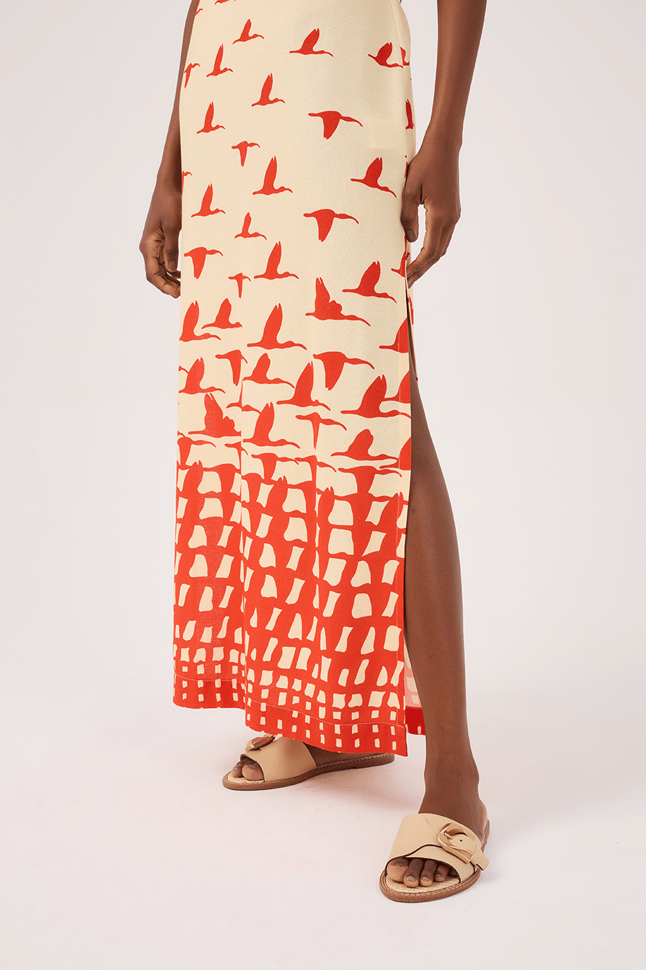 Guar¨¢s Print Linen Midi Dress