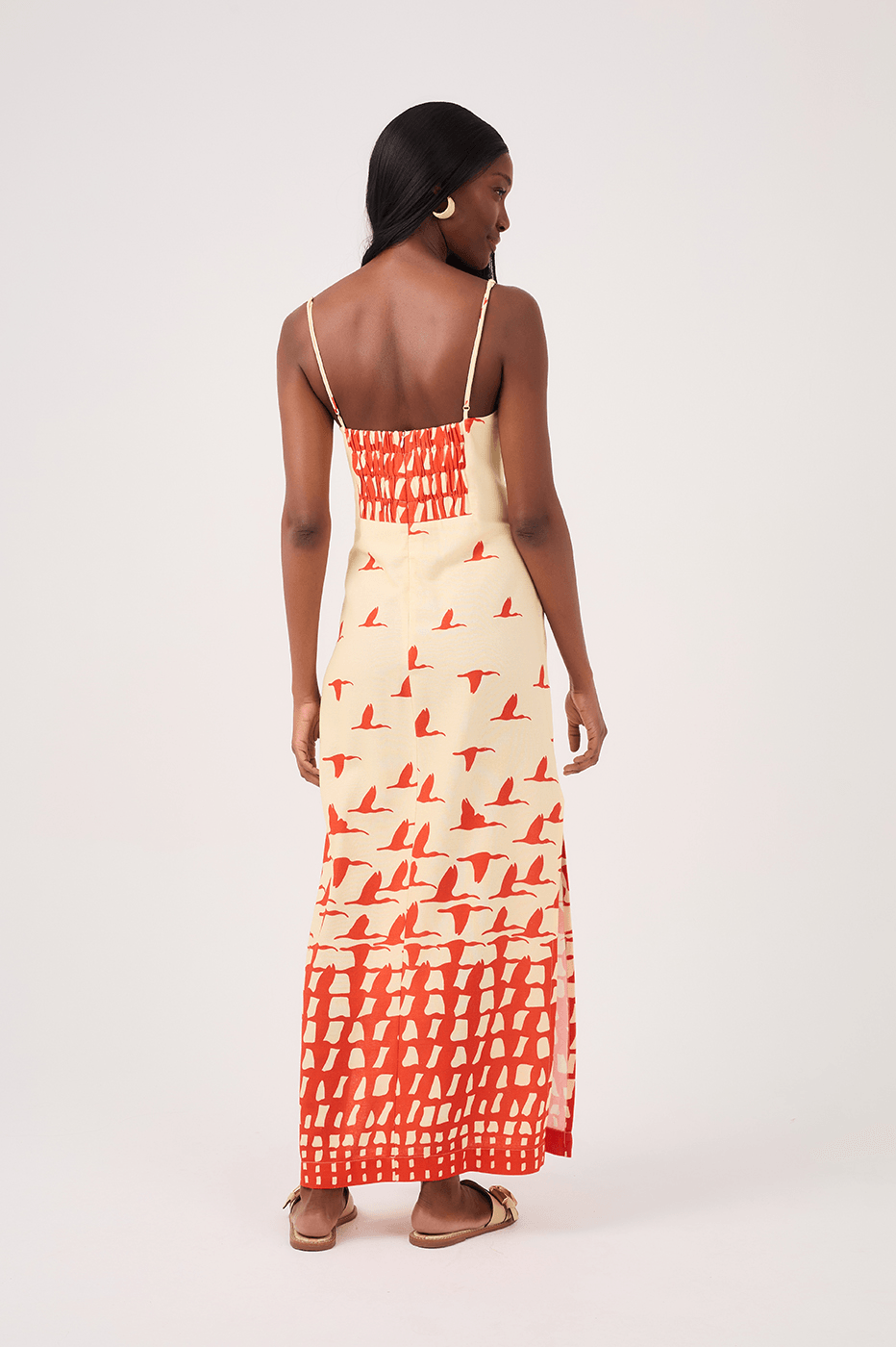Guar¨¢s Print Linen Midi Dress
