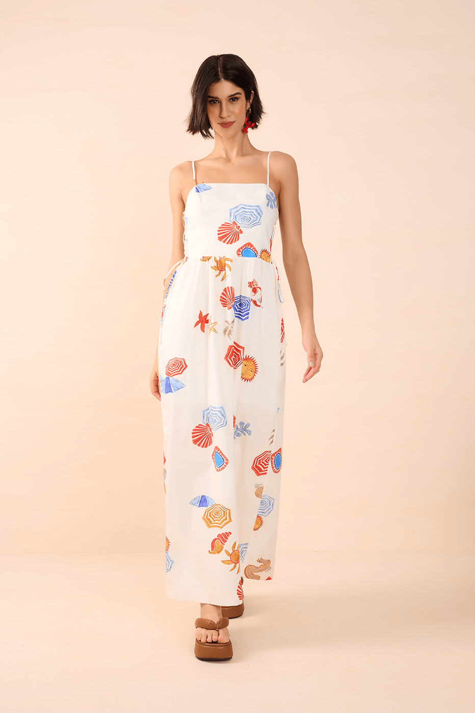 Cropped Sol Print Dress