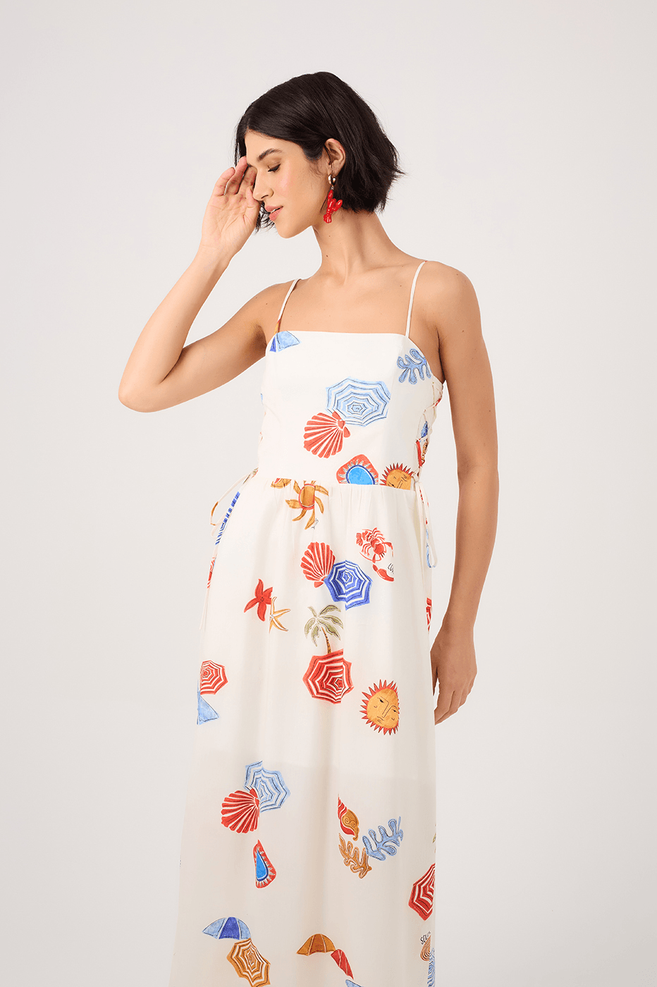 Cropped Sol Print Dress