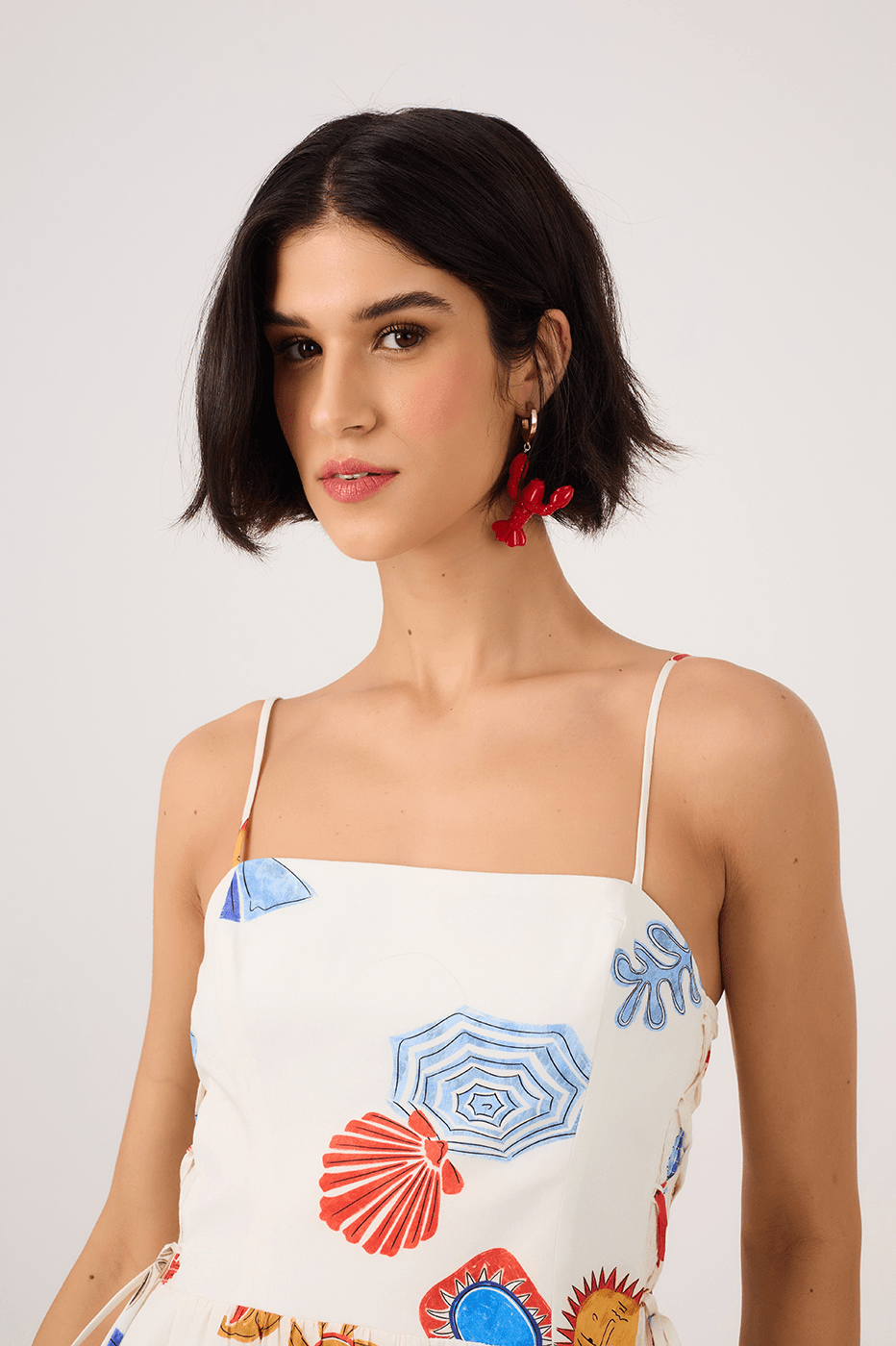 Cropped Sol Print Dress