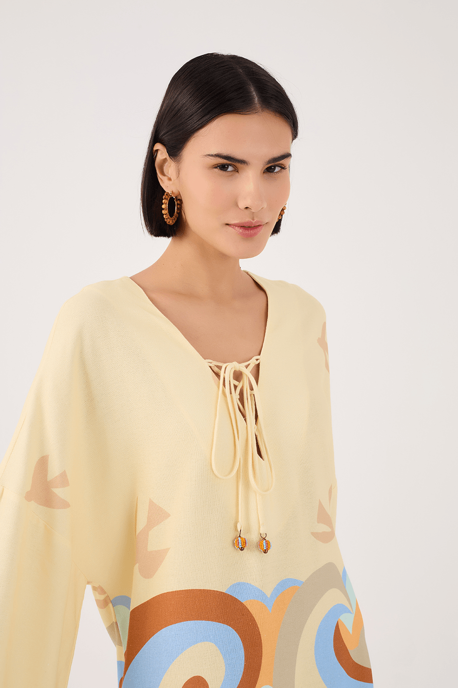 Linen Sossego Print Dress