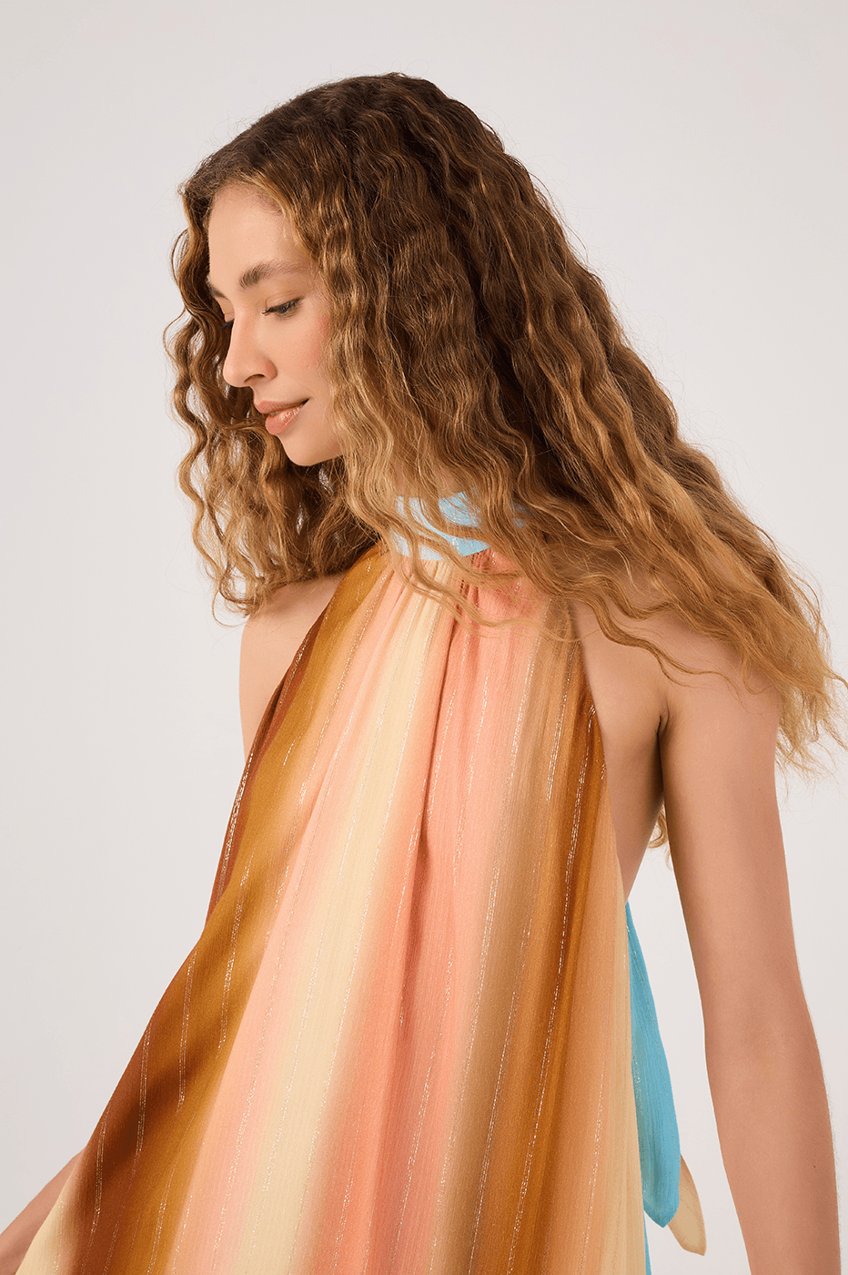 Cut-Out Lurex Recanto Print Dress