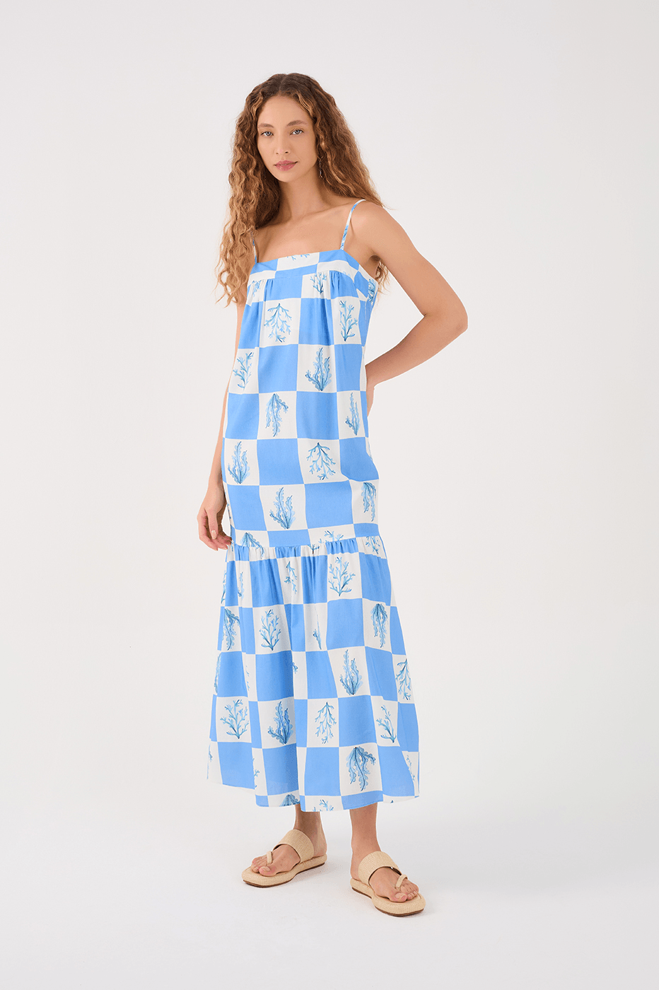 Cut-Out Coral Print Dress