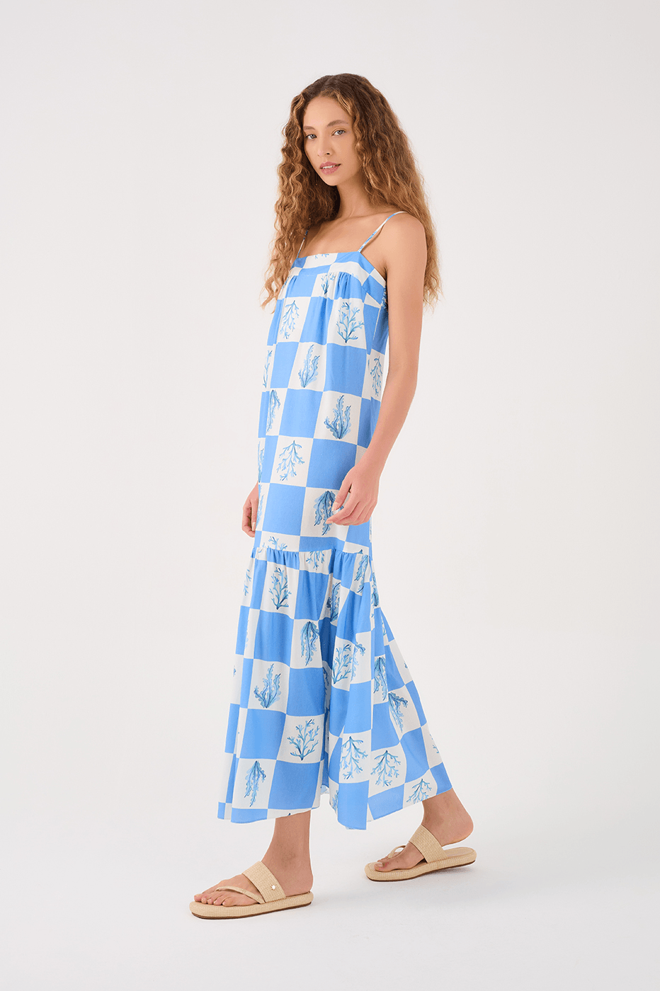 Cut-Out Coral Print Dress