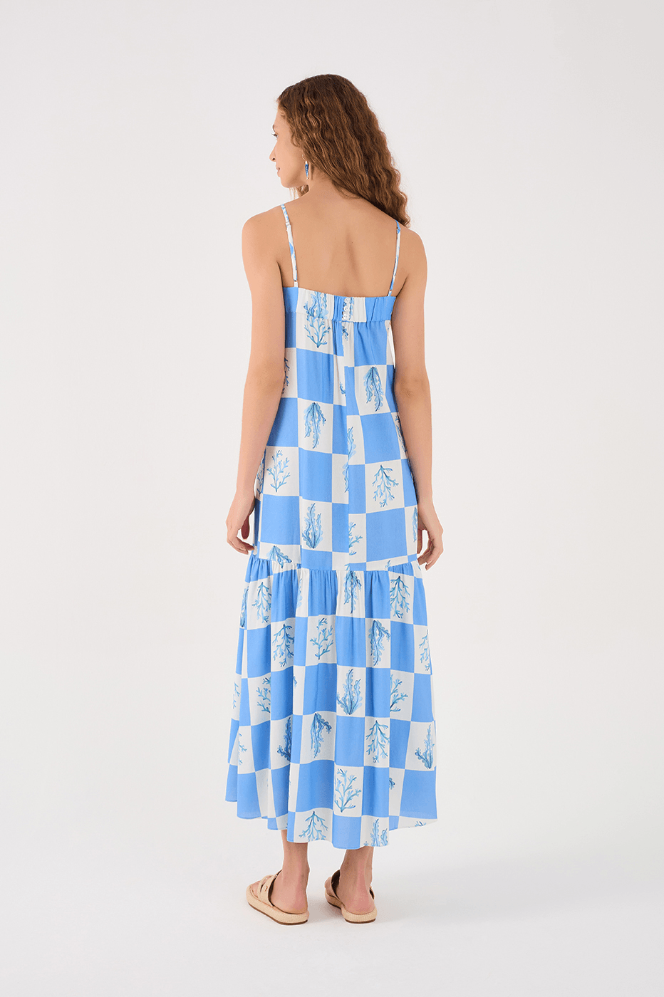 Cut-Out Coral Print Dress