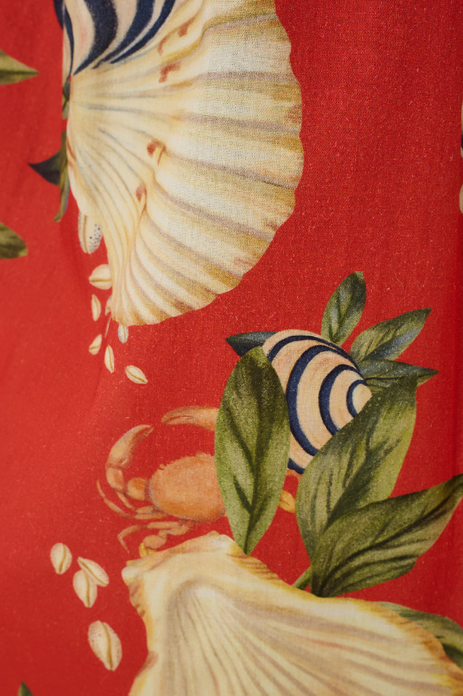 Cropped Sea Shell Print Dress