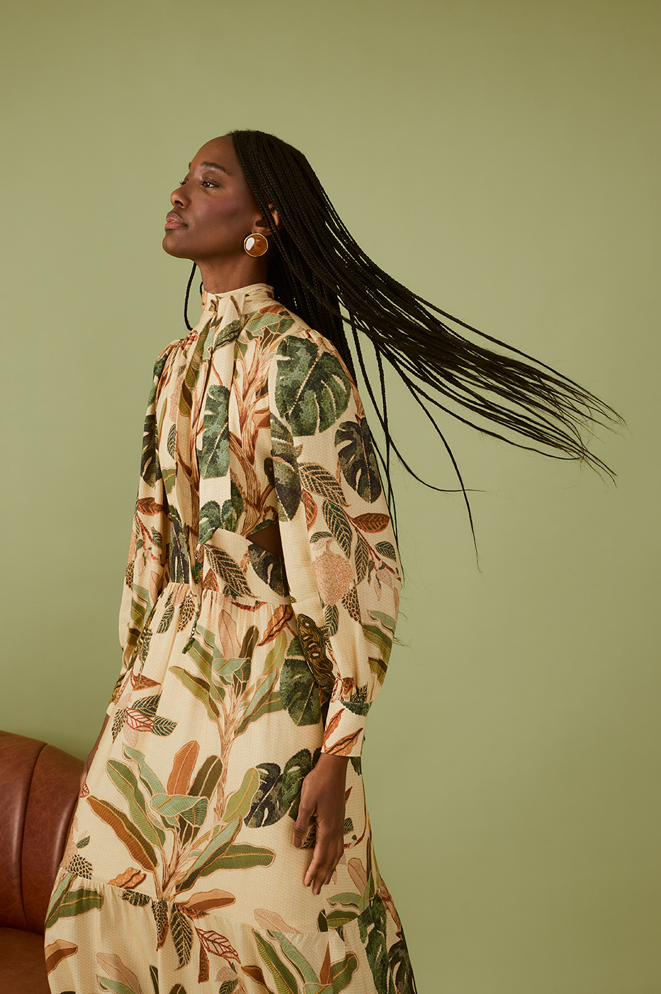 Tropikat Print Dress