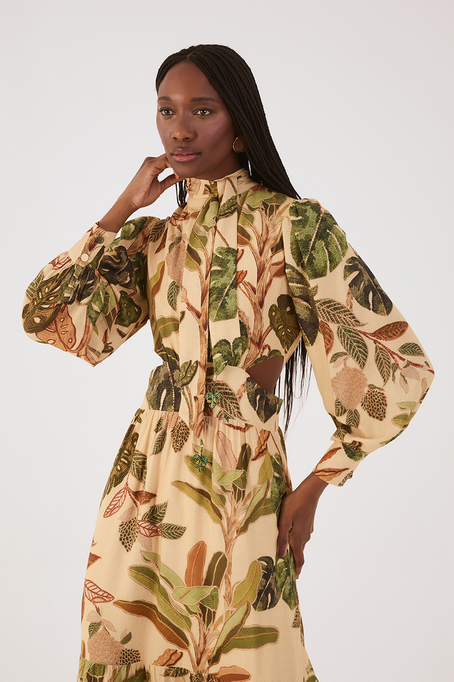 Tropikat Print Dress