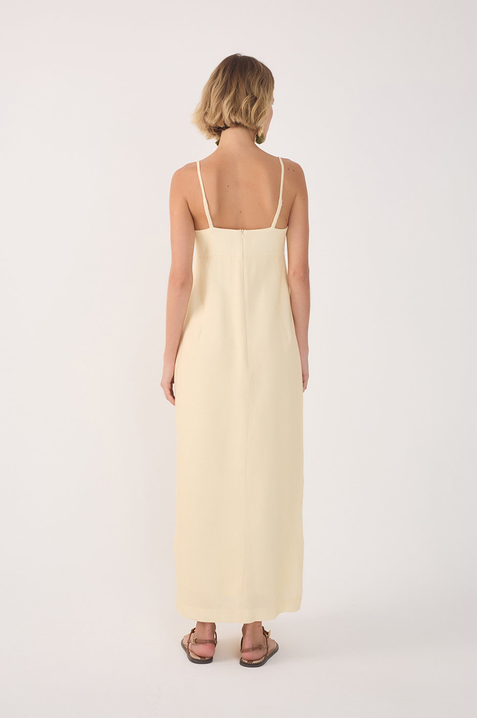 Off-White Tropicana Linen Maxi Dress